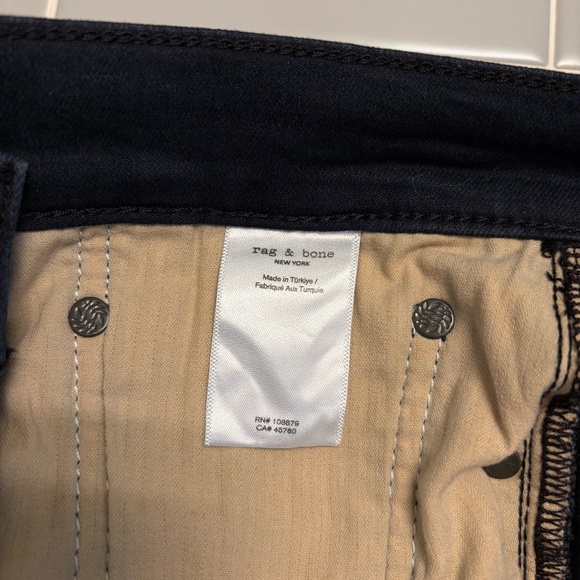 Rag & Bone Men's Fit 1 Skinny Dark Blue Slim Jeans Size 34x32 - Picture 5 of 6